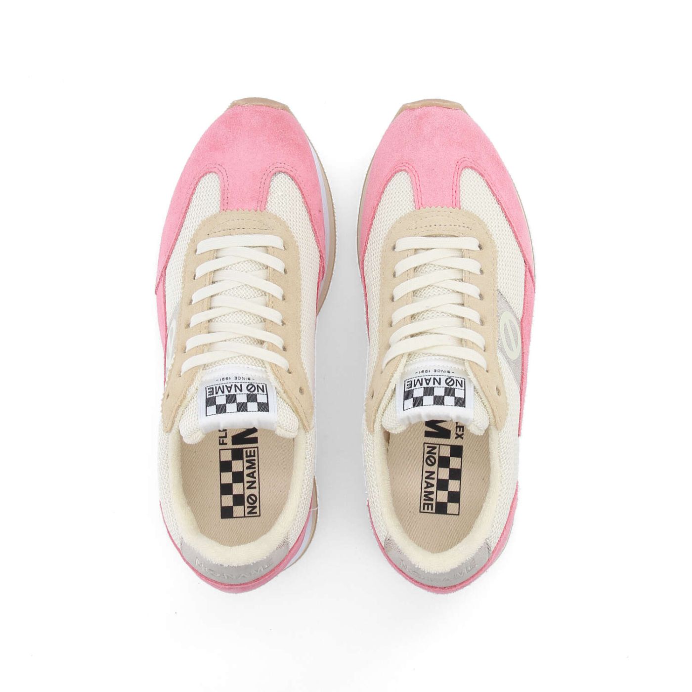 FLEX M JOGGER W - SUEDE/SDE/KNIT - PINK/BEIGE/OFF WHITE